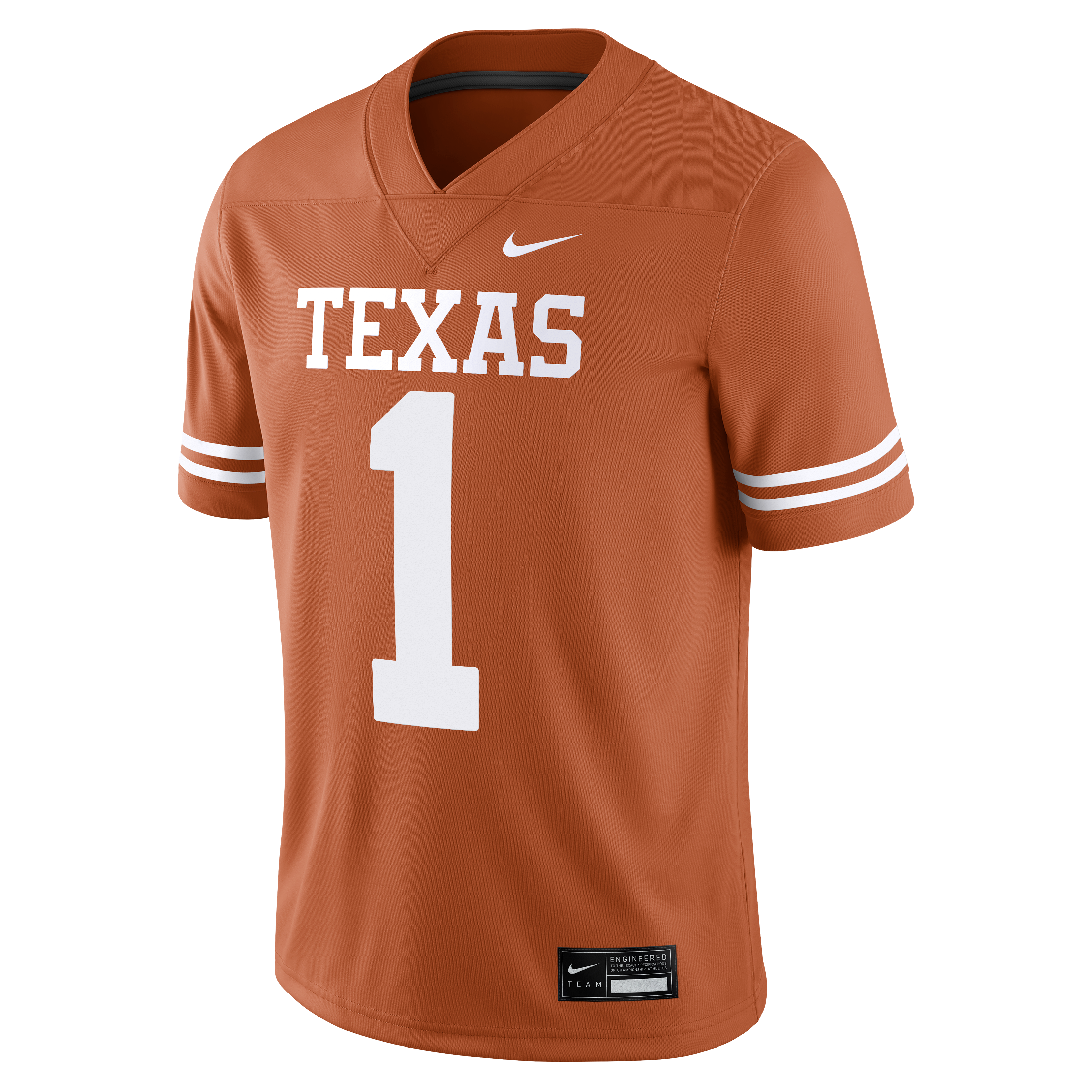Nike Men's Texas Longhorns #1 Jersey-Orange
